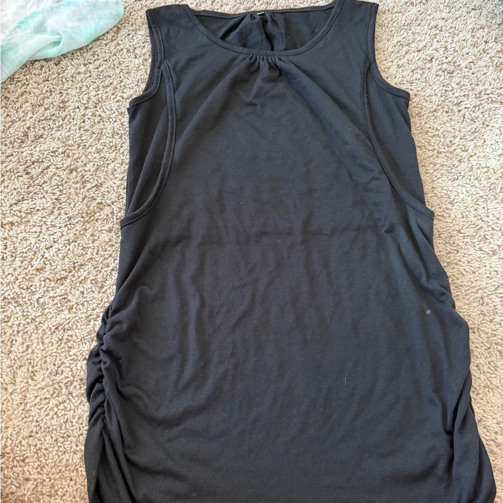 Elegant Black Sleeveless Maternity/Nursing Top